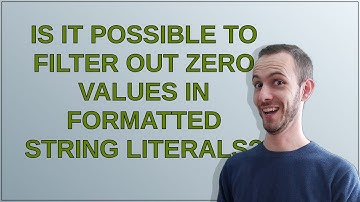 Is it possible to filter out zero values in formatted string literals?