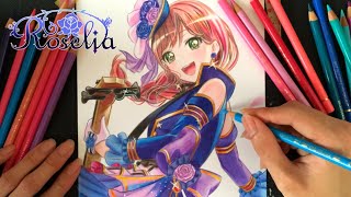 【バンドリ】リサ姉色鉛筆で描いてみた！