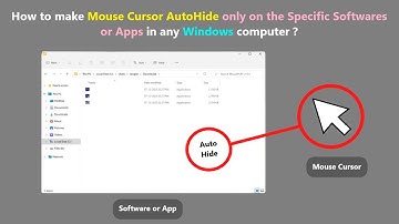 How to make Mouse Cursor AutoHide only on the Specific Softwares or Apps in any Windows computer ?