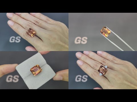 Large tourmaline octagon cut 12.27 carats, Africa Video  № 1