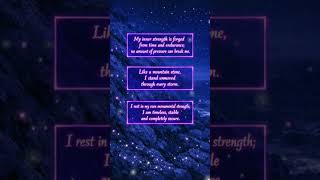 Inner Strength Affirmations #Shorts🌌🧘♀️🗻 Steady Like a Stone #Mindsetmatters