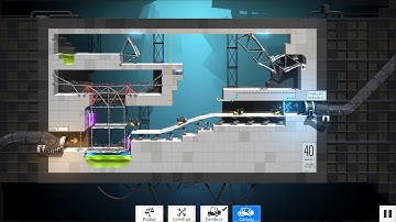 Bridge Constructor: Portal [Level 40] Walkthrough Convoy