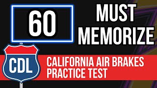 California CDL Air Brakes Practice Test 2024 (CA DMV Commercial Driver's License Study Guide)