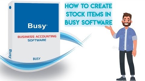 How To Create Stock Items in Busy Software || Commerce Tech Yash || Yash Maheshwari || Youtube