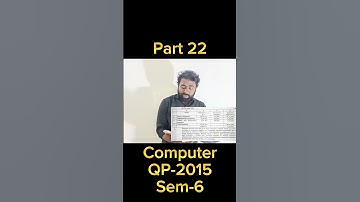 TyBcom Computer sem 6 2015 QP part 22 #tybcom #computer #visualbasic #informationtechnology #excel