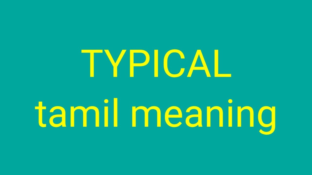 TYPICAL Tamil Meaning sasikumar YouTube