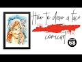 Drawing portrait comic art with pencil and aquarelle with elena buechel