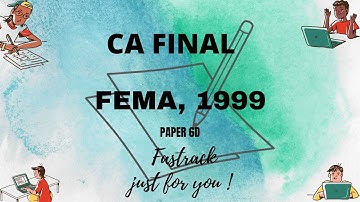 CA FINAL-FEMA,1999 including ECB,ODI etc.(Paper 6D)-New Study Material.