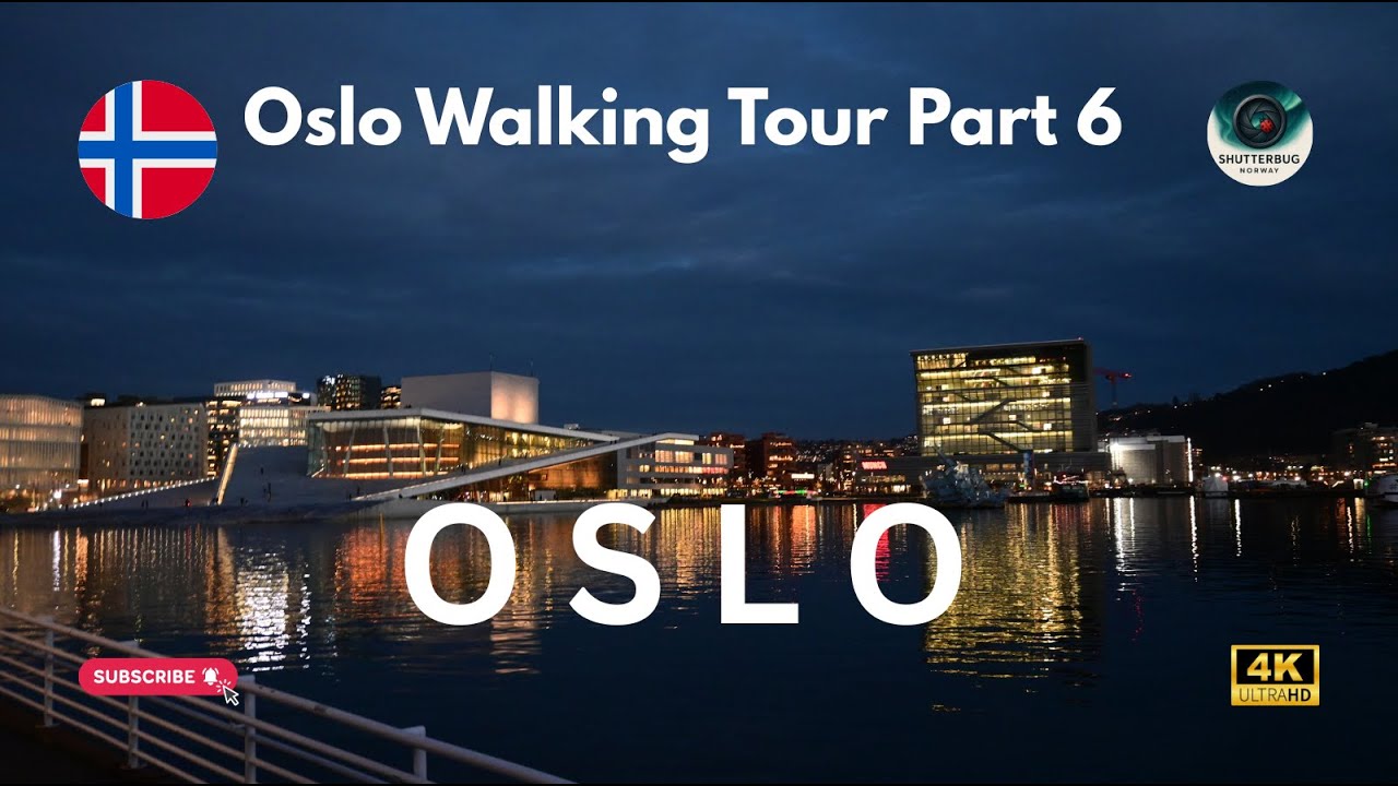 Oslo Walking Part 6 I Opera House Oslo Fjord Christmas Lights I Insta360 GO Ultra I 4K