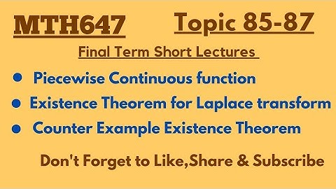 Mth647 lecture 85-87 || mth647 Final term Short Lectures || @LearntoNote  #LearntoNote
