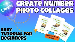 Create Number Photo Collages using 100% Canva,  Multiple frames in Numbers frames in Letters screenshot 5
