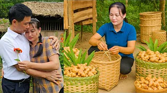 How to Weave Handmade Bamboo Baskets to Sell at the Market - Harvesting Vegetables | Ly Phuc An