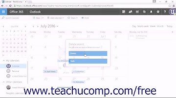 Outlook on the Web Tutorial Canceling Appointments and Events Microsoft Training