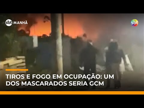 Video mascarados-invadem-ocupacao-e-incendeiam-barracos-em-pirapora-do-bom-jesus-sp-sbt-manha