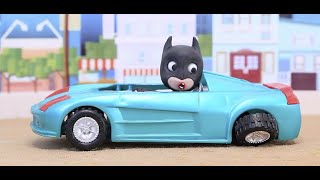 Minibatman Broken Car 💕Superhero Play Doh Stop Motion Cartoons For Kids