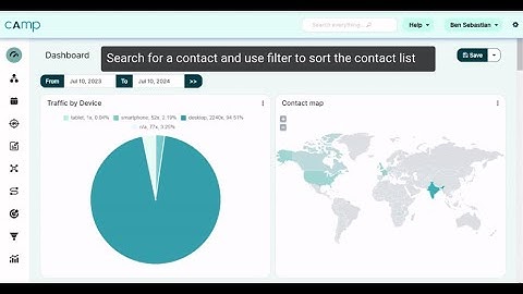 How to search for a contact and how to use filter   New UI || Camp Automation
