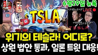 위기의 테슬라! 어디로? 상원 법안, 일론 머스크 트윗, 2분기 차량인도 딜리버리 예상치, 목표주가, 공매도 흐름, 차트 콴트 분석 $tsla #tesla
