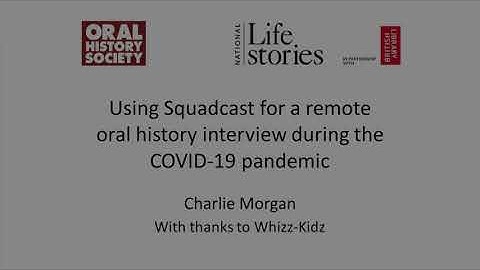 Remote interviewing during COVID-19 - Squadcast