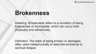 Brokenness Meaning