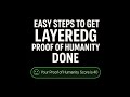 Layeredge Proof Of Human Guide | Easiest method to Verify | Full Guide on Layeredge PoH #crypto#seo