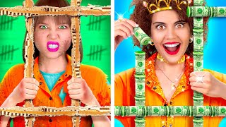 Download Rich Jail Vs Broke Jail || Funny Situations & Diy Ideas By 123 Go! Live Video MP3 Rich Jail Vs Broke Jail || Funny Situations & Diy Ideas By 123 Go! Live