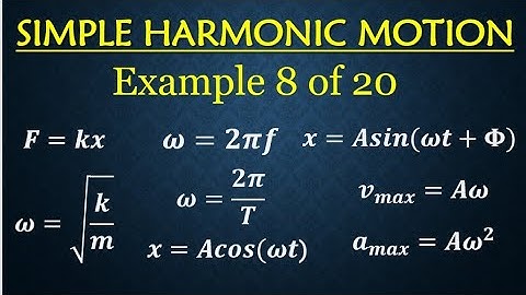 How to Solve S.H.M problems in physics - Example 8 of 20
