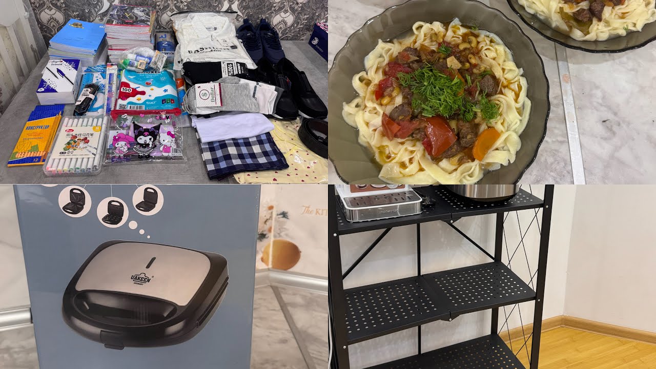 Мактаб бозори! Ошхонам учун янги харидларим! 