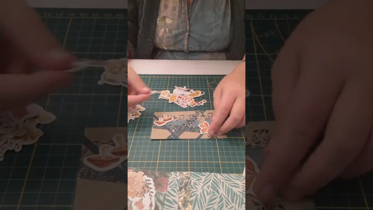 Green washi window pocket - A Junk Journal Short 