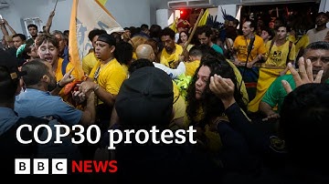 Protesters break into COP30 venue in Brazil | BBC News