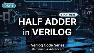Day 1 | Half Adder in Verilog | EDA Playground | Zero to Beginner