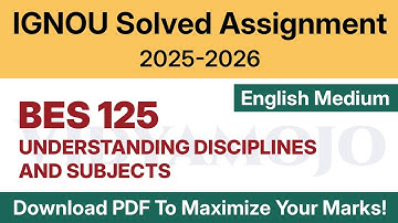 IGNOU BES 125 Solved Assignment 2025-26 English Medium PDF Download | IGNOU BEd 1st Year Assignment