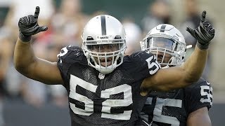 Oakland raiders rookie linebacker khalil mack proved he was a force to
be reckoned with as constantly made plays in the backfield and
pressured quarterbac...