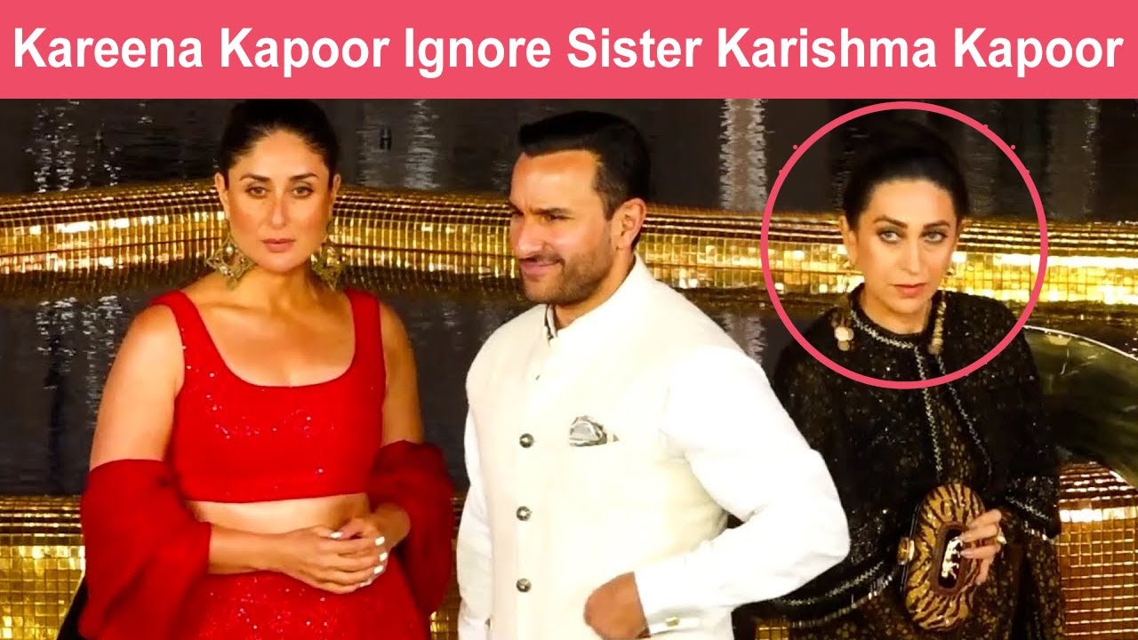 Kareena Kapoor Ignores Sister Karishma Kapoor And Poses With Husband Saif Ali Khan At Nmacc 