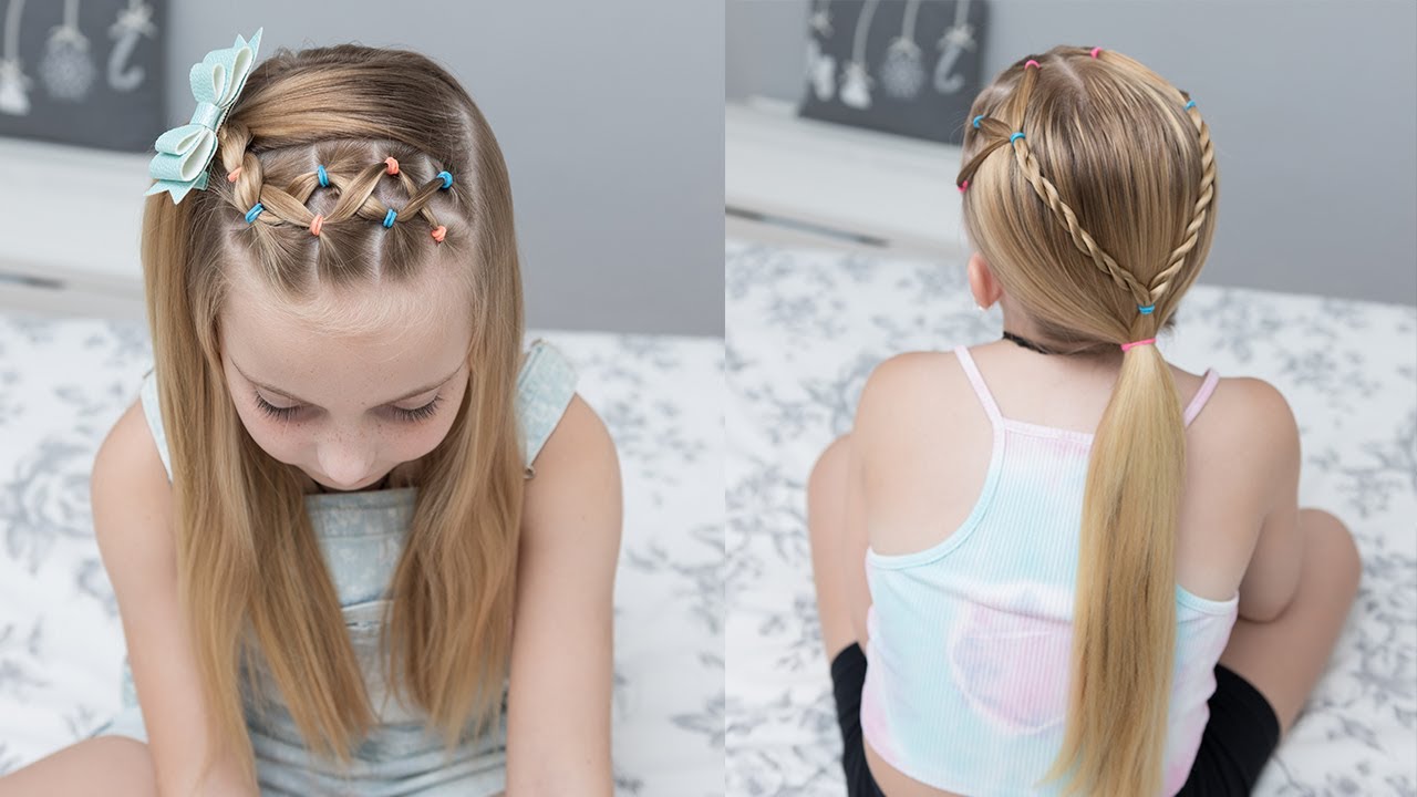 2 PEINADOS FACILES PARA LA ESCUELA - PEINADOS PARA NIÑAS - PEINADOS CON LIGAS