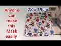 Very Easy New Style Cute Mask | Face Mask Sewing Tutorial | DIY New Pattern Mask | No Fog On Glasses