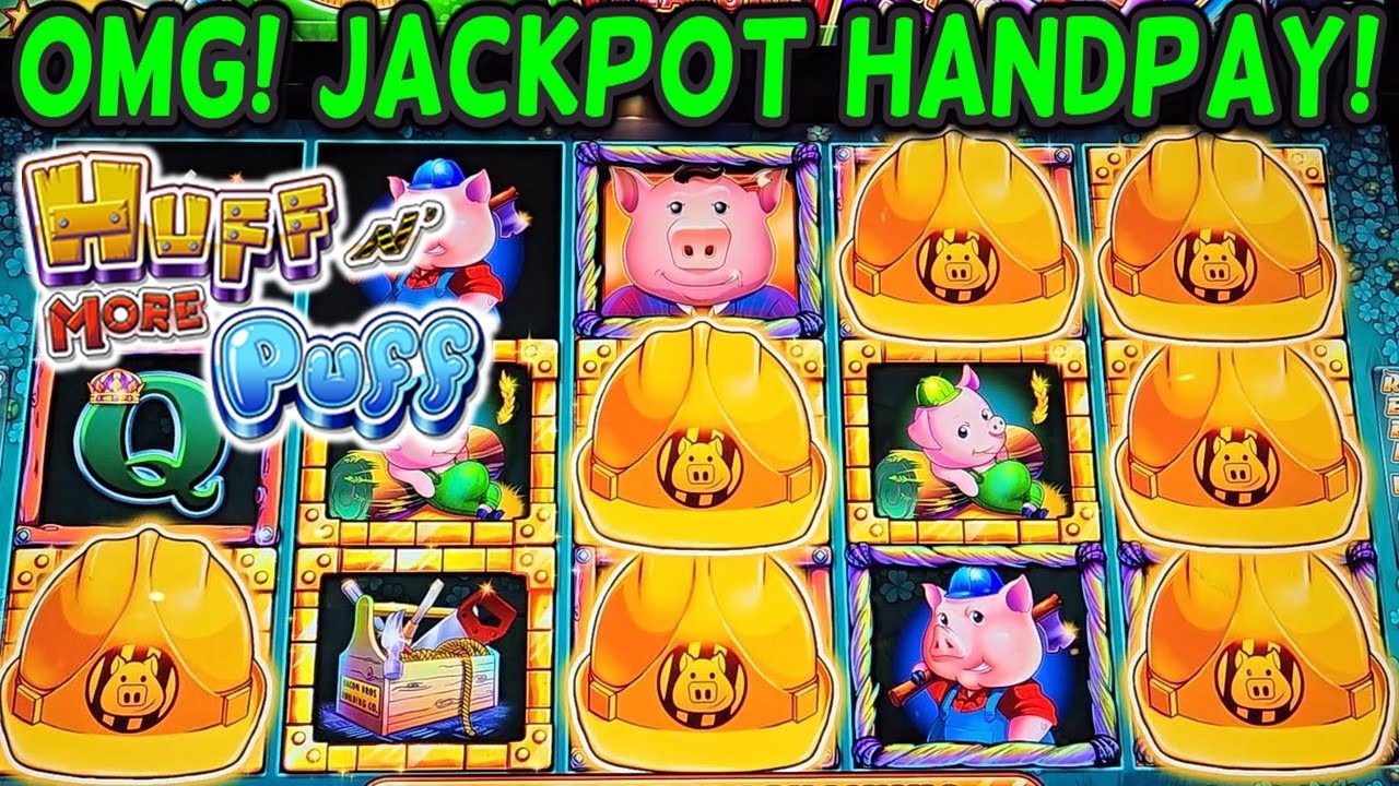 MY FIRST JACKPOT HANDPAY on HUFF N MORE PUFF SLOT! Las Vegas Slots 