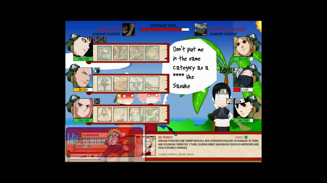 Naruto Arena a really good stun team!!!