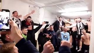 Chorley FC Players Singing Someone Like You After Beating Derby County