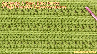 Punto de Crochet Cruzado Fantasía Paso a Paso Un Punto Cruzado Diferente con Textura Dos Agujas by Patronarte 2,224 views 2 months ago 12 minutes, 16 seconds