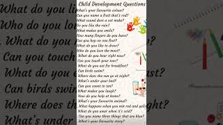 Child Development Questions #english #learnenglish #learning #shorts #viral #trending #question