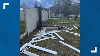 Storm damage captured in Northwest Jacksonville after severe weather