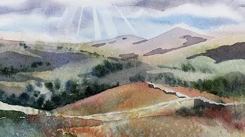 Painting a Summer Landscape in Watercolor with Sus...