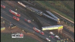 Dozens hurt when Southern California train crashes, derails