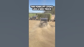 This forklift looks like a semi truck from the back. #loading #flatbed #trucking