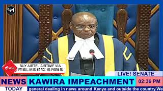 KAWIR  A MWANGAZA APPEARS IN SENATE TO ANSWER QUESTIONS AT HER IMPEACHMENT