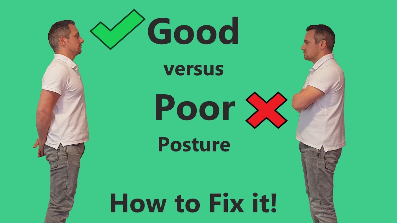 Low Back Pain Standing Posture Fix! - Good versus Poor - YouTube