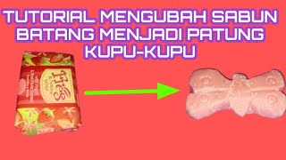 Mudah sekali membuat patung dengan sabun batang| tutorial mengubah sabun batang menjadi patung kupu-