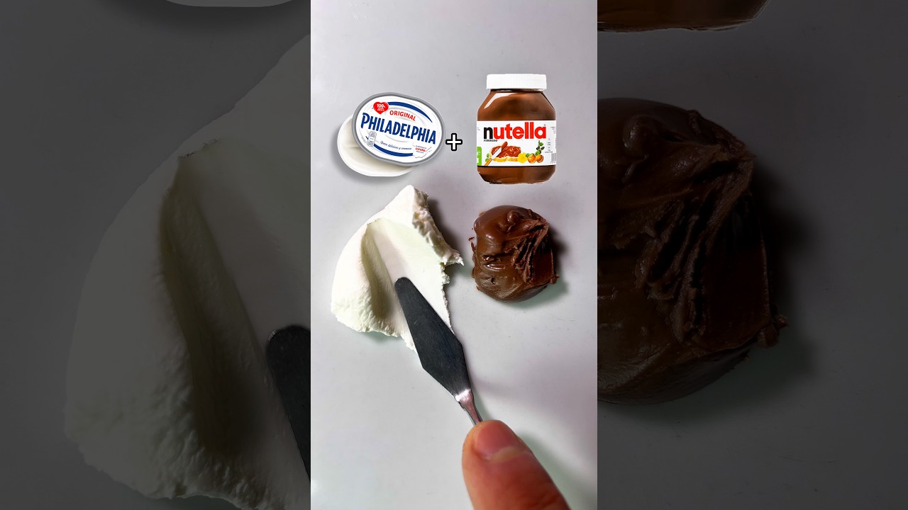 What color does mixed Philadelphia and Nutella make?? 