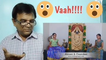 Gujarati Reaction to  Narayanam Bhaje | Vande Guru Paramparaam | Abirami & Charukesi
