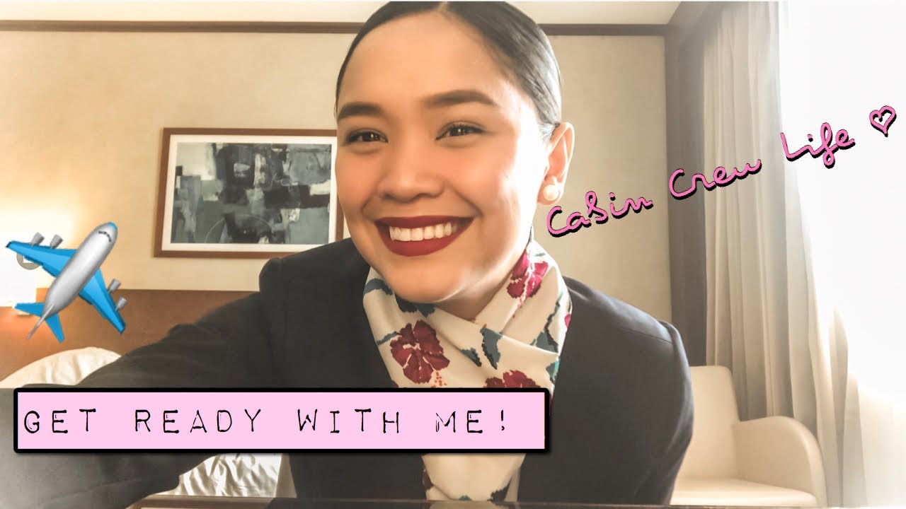 LIFE OF A FLIGHT ATTENDANT: Get Ready With Me | Rachel Mae Ortiz